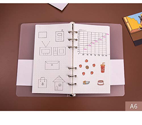 هارفيا إعادة تعبئة دفتر ملاحظات حلزوني 6 حلقات إعادة تعبئة لـ Filofax/الورقة الشخصية المنقطة 45 ورقة/90 صفحة 100 جرام في المتر المربع جودة Harphia (A6 3.74 × 6.77 بوصة Dotmattrix) - Image 5